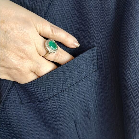 Pal Zileri Gruppo Forall SZ 50R Wool-Silk-Cashmere Blend Suit Jacket Blazer Navy - Picture 3 of 7